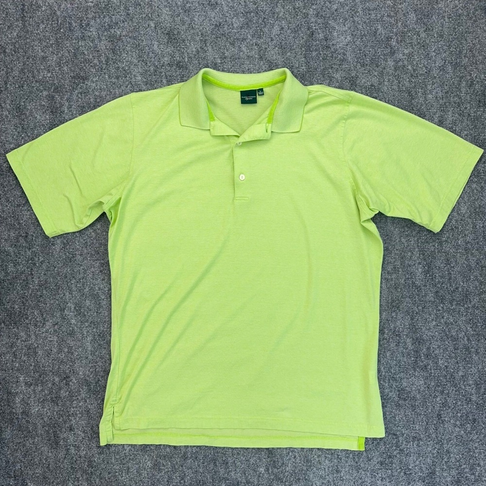 Fairway & Greene Signature Golf Polo Shirt Mens L Green 100% Mercerized Cotton